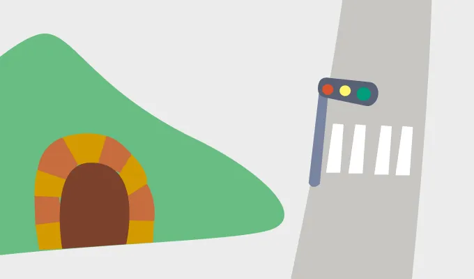 道路・トンネルの絵